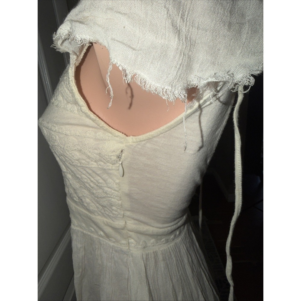 Free People Sound of The Sea Boho Dress Embroidered Beach Tiered XS /TP NWOT - Picture 11 of 13
